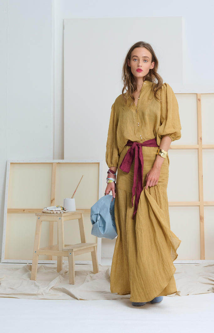 Le Gauze Linen Skirt