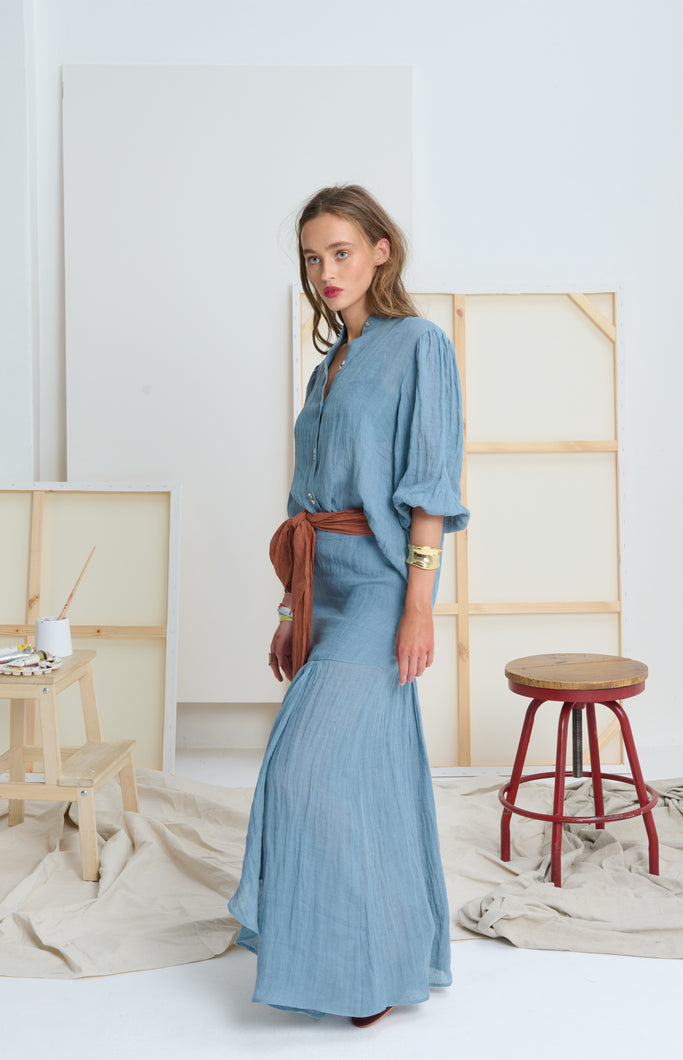 Le Gauze Linen Skirt