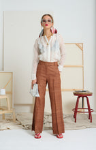 Le Silk Slub Side Split Pant