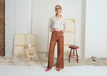 Le Silk Slub Side Split Pant