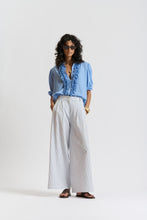 Le Seersucker Pant - CORNFLOWER BLUE/WHITE