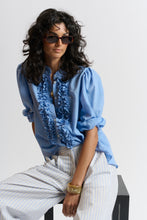 Le Washed Voile Shirt - CORNFLOWER BLUE