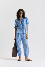 Le Washed Voile Pant - CORNFLOWER BLUE