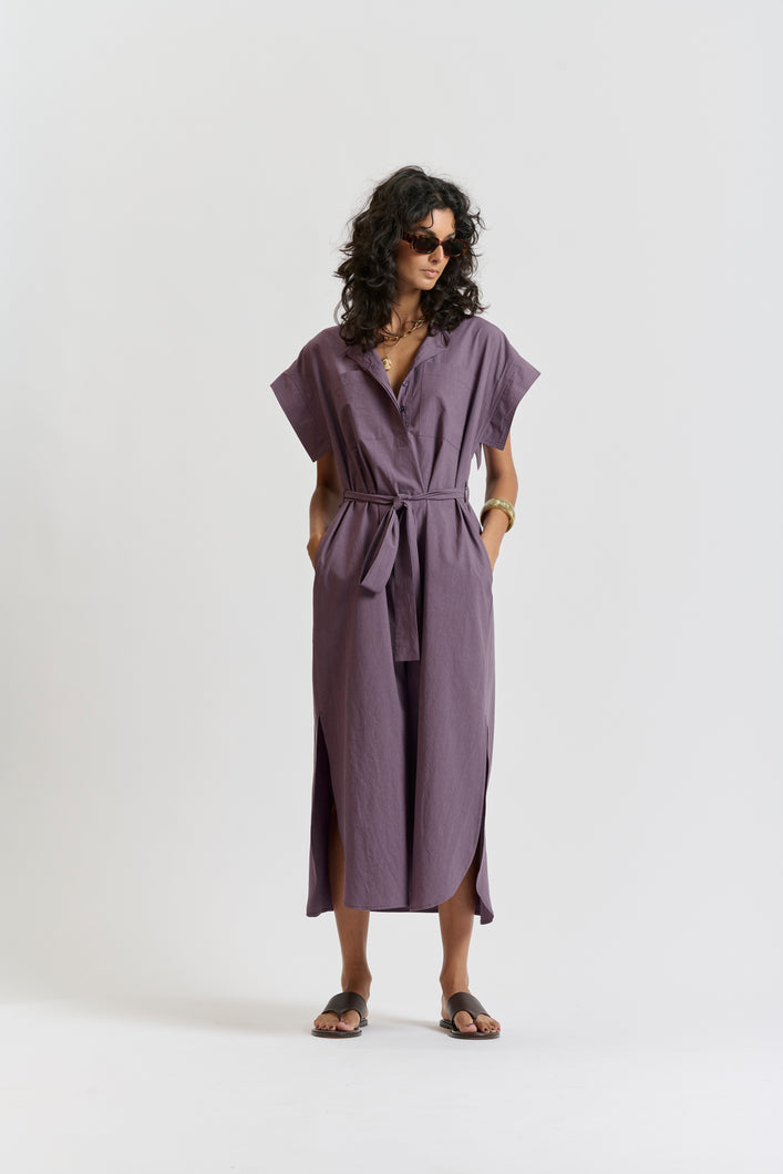 Le Kaftan Dress - WASHED AUBERGINE