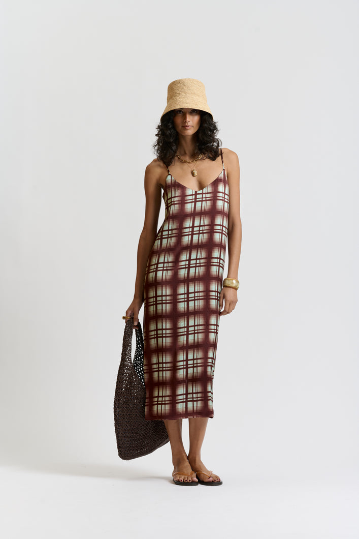 Le Slip Dress - CHECK