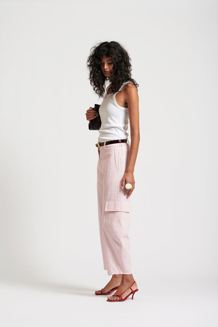 Le Weekend Cotton Nylon Pant - ICY PINK