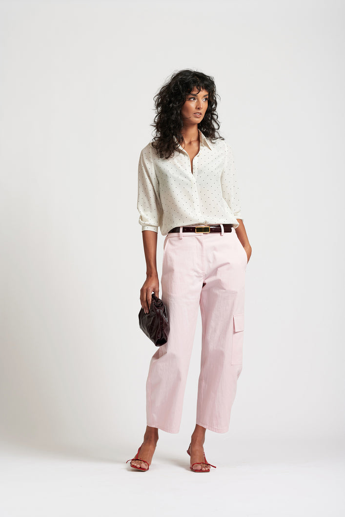 Le dot lightweight silk shirt - OFF WHITE