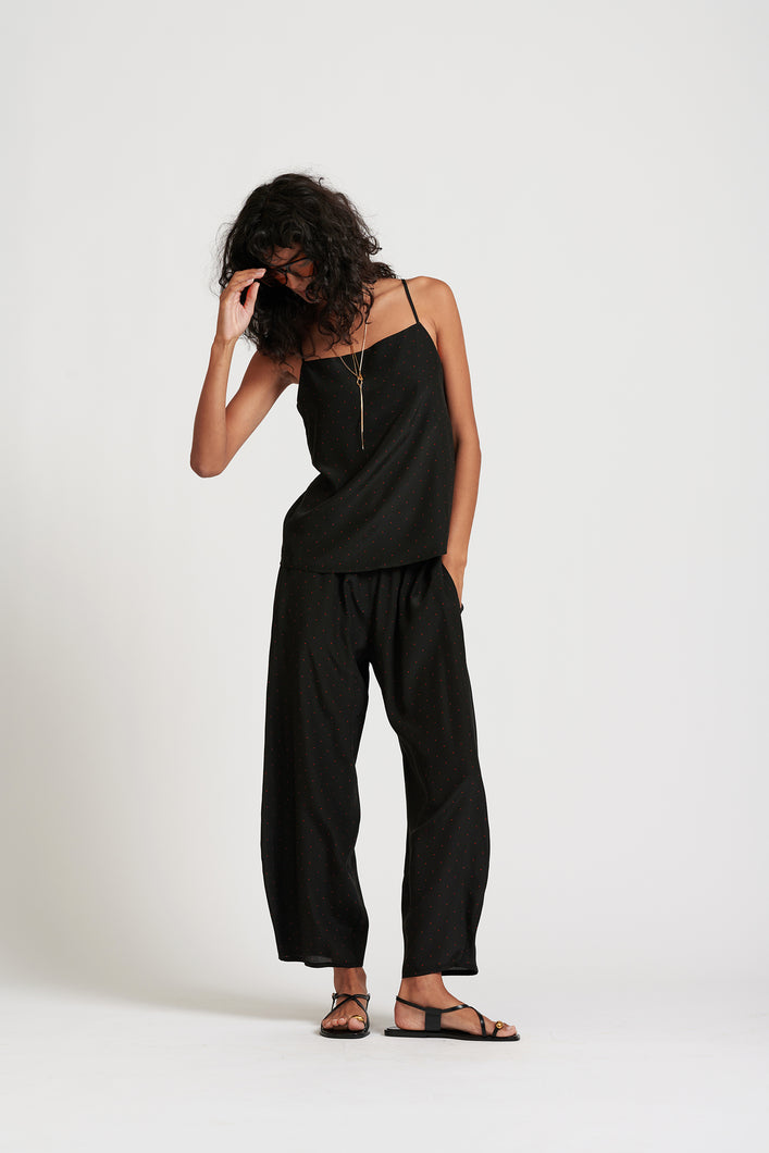 Le dot silk cami - INK