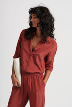 Le dot lightweight silk shirt - RHUBARB (x1 size 3 left)