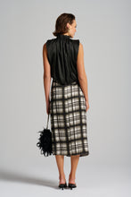 Le Check Wrap Skirt - Black/Off White
