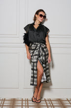 Le Check Wrap Skirt - Black/Off White
