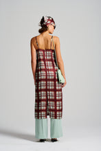 Le Check Slip Dress - Mint/Burgundy