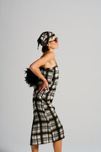 Le Check Slip Dress - Black/Off White