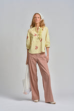 Le Tablecloth Frill Shirt - Lemon Butter