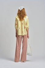 Le Tablecloth Frill Shirt - Lemon Butter