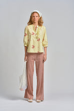 Le Tablecloth Frill Shirt - Lemon Butter