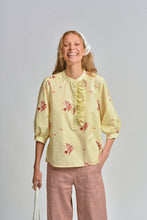 Le Tablecloth Frill Shirt - Lemon Butter