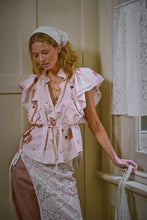 Le Tablecloth Frill Top - Rosa
