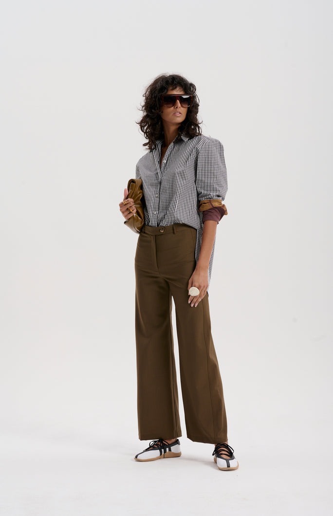 #Job Lot 23 - Pure Merino Worsted Wool Trouser - Dark Olive