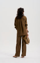 Le Silk Pinstripe Twill Pant - TOBACCO *pre-order closed