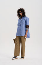 #Job Lot 52 - Japanese Stripe Shirt with Mixed Check Cuffs