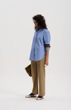 #Job Lot 52 - Japanese Stripe Shirt with Mixed Check Cuffs