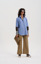 #Job Lot 52 - Japanese Stripe Shirt with Mixed Check Cuffs