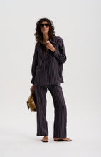 Le Silk Pinstripe Twill Pant - NAVY *pre-order closed