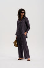 Le Silk Pinstripe Twill Pant - NAVY *pre-order closed