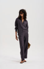 Le Silk Pinstripe Twill Pant - NAVY *pre-order closed