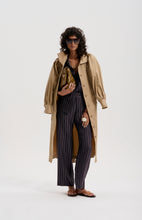 Le Silk Pinstripe Twill Pant - NAVY *pre-order closed