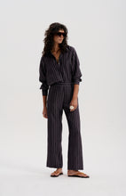 Le Silk Pinstripe Twill Pant - NAVY *pre-order closed