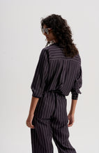 Le Silk Pinstripe Twill Pant - NAVY *pre-order closed