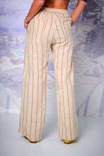 Capri Stripe Linen Pant - JUTE