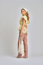 Le Tablecloth Frill Top - Lemon Butter