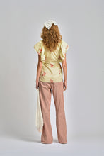 Le Tablecloth Frill Top - Lemon Butter