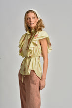 Le Tablecloth Frill Top - Lemon Butter