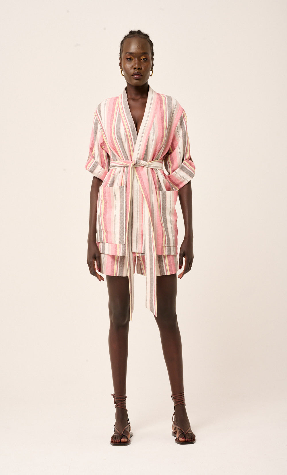 Beachcomber Stripe Kimono Jacket *Fabric from France (ONE SIZE 0 LEFT)
